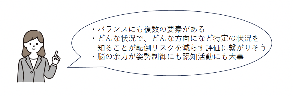 加齢や障害に伴う姿勢制御能力の変化を示す概念図